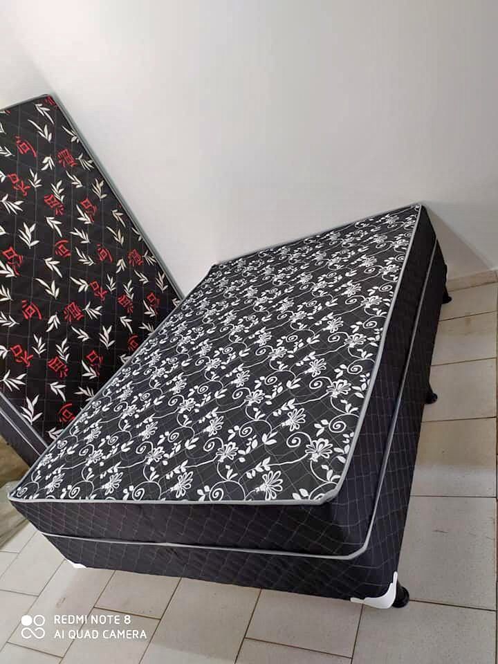 Cama Box Conjugada Semi-Ortopédica Estampa Escura